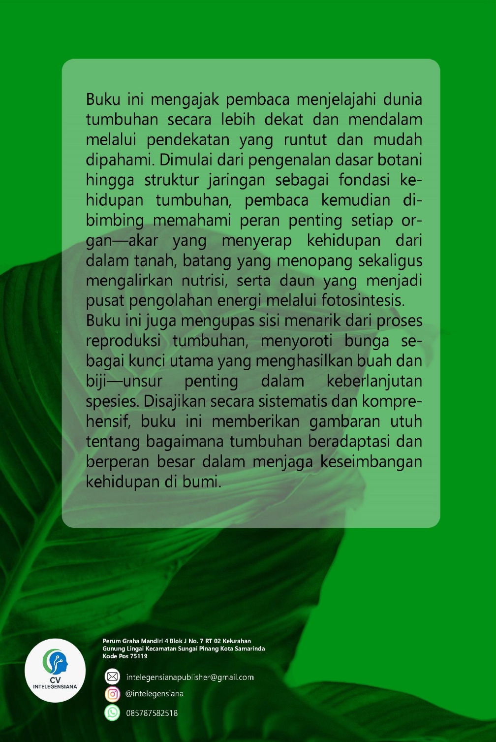 Sampul Belakang Botani Ilmu Tumbuh-Tumbuhan