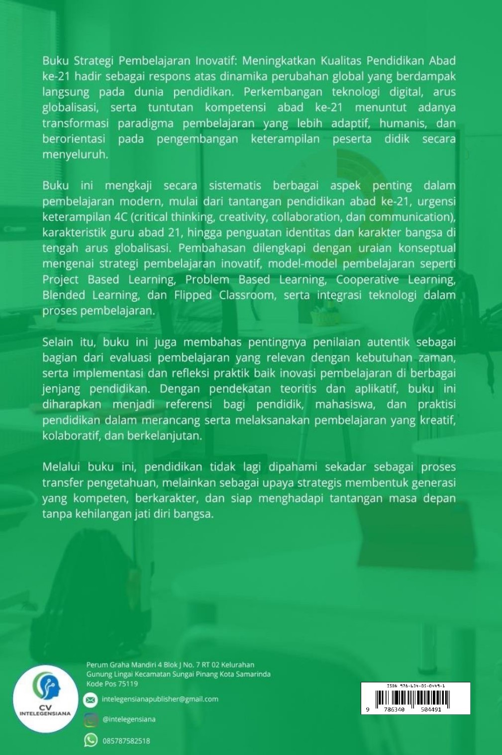 Sampul Belakang Srategi Pembelajaran Inovatif: Meningkatkan Kualitas Pendidikan Abad Ke-21